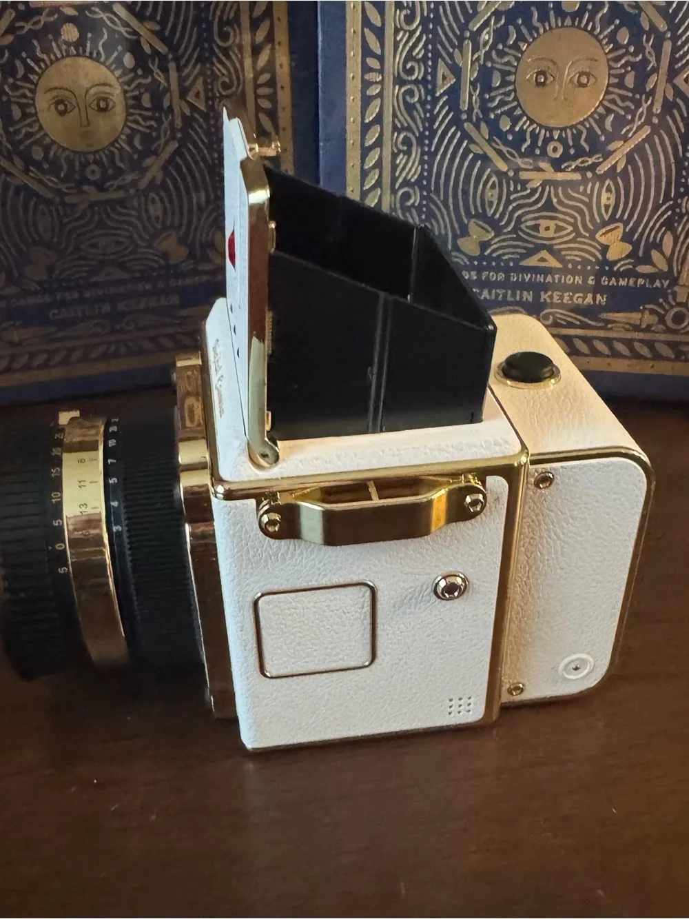 White & Gold Retro look Digital Camera
